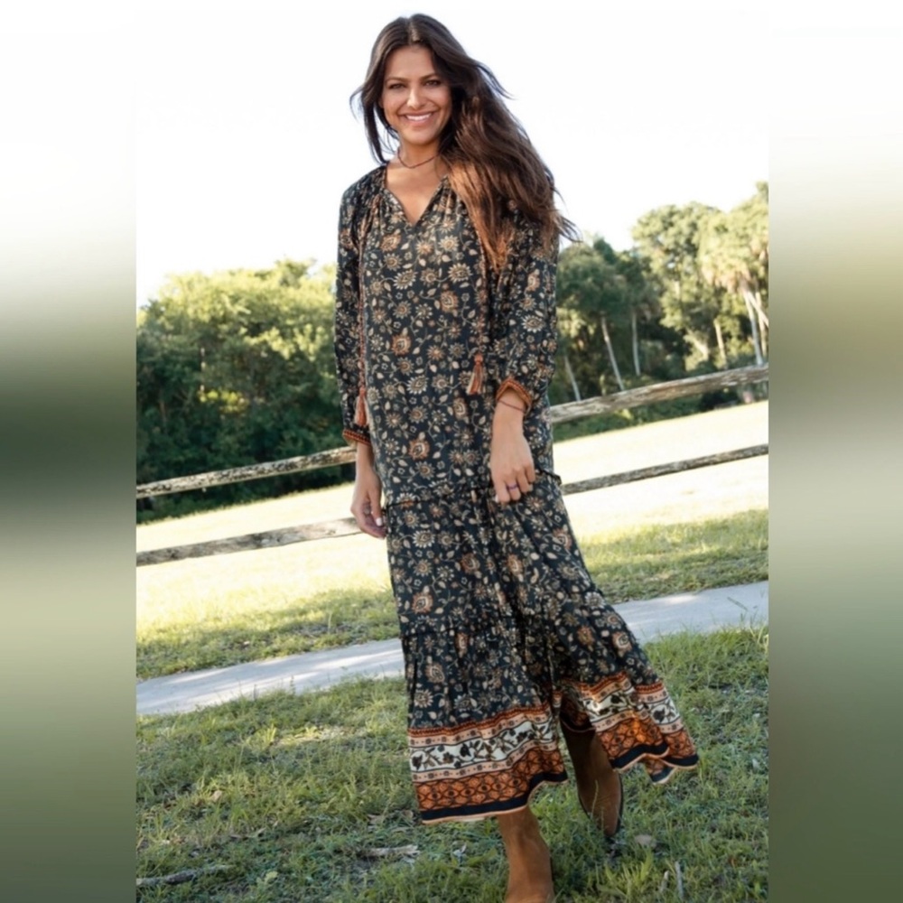 Natural Life Lula Boho Maxi Dress Size Oversized Small
